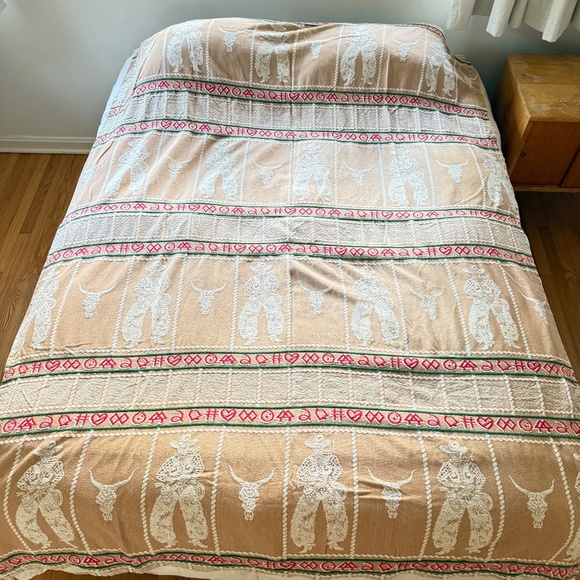 Vintage Bates Ranch Cowboy Western Twin‎ Bedspread 1950s Roy Rogers Style USA - Picture 7 of 8